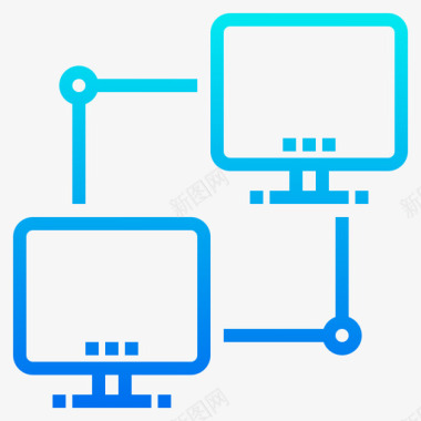 运费计算连接计算机和网络3梯度图标图标