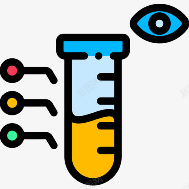 分析图片试管分析14线性颜色图标图标