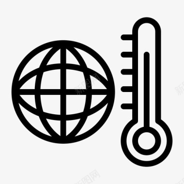 温度地球温度计全球温度地球图标图标
