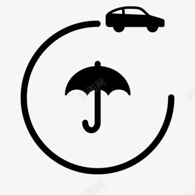 开车下雨汽车雨伞图标图标