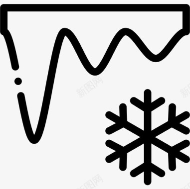 冰柱天气214线性图标图标