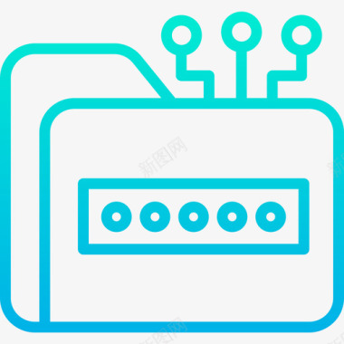 12狂欢文件夹网络安全12梯度图标图标