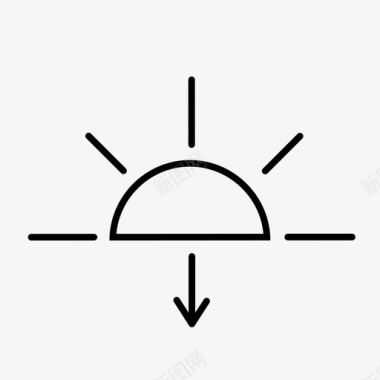 天气气象日落气象天气图标图标