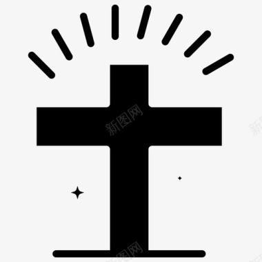 瓷文化文化十字架坟墓图标图标