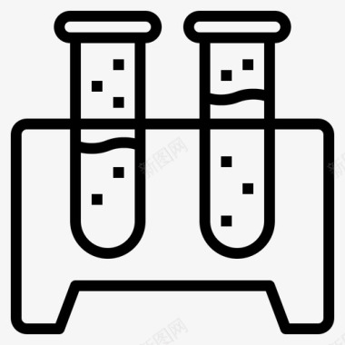 化学水试管化学39线性图标图标