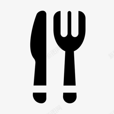 刀叉吃饭厨具坚固图标图标