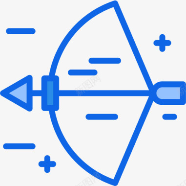 弓箭户外活动27蓝色图标图标