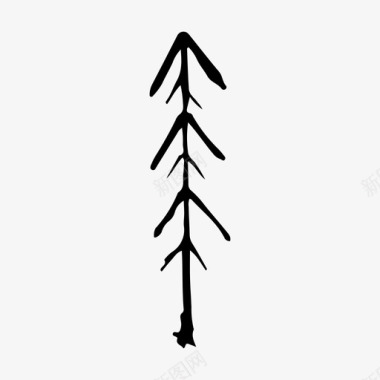 树涂鸦森林图标图标