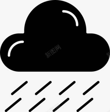 云农业雨水图标图标