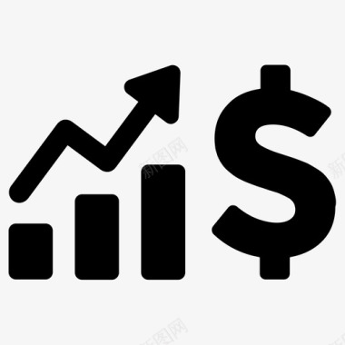 财务图表背景图片财务收益增长图标图标