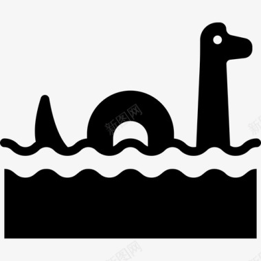 尼斯湖怪兽英国2填充图标图标