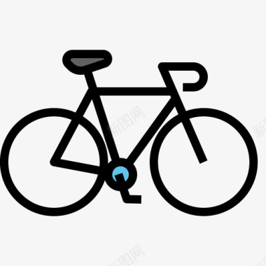 道路自行车28线颜色图标图标