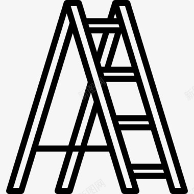 梯子建筑工人建筑图标图标