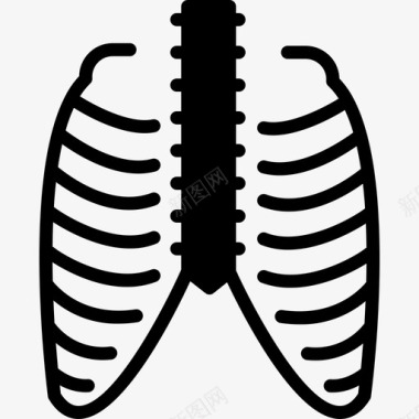 胸腔骨骼胸骨图标图标