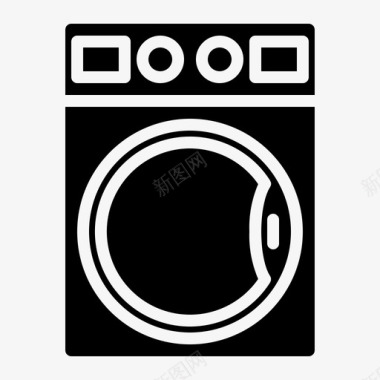 洗衣机家电图标图标