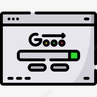 网站标志彩色浏览器3个网站界面图标图标