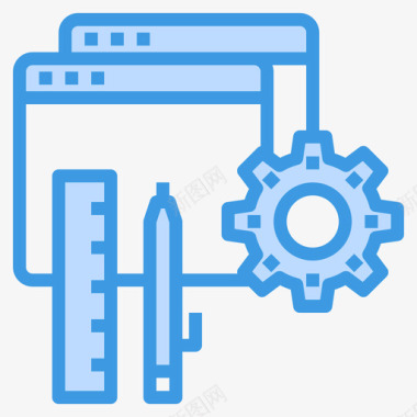 工具工程59蓝色图标图标