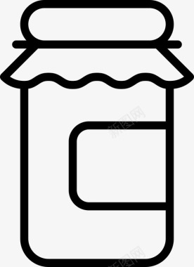 罐子食物玻璃杯图标图标