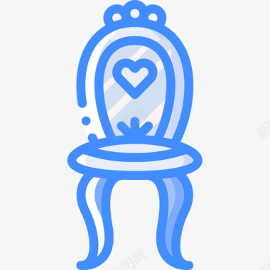 椅子公主4蓝色图标图标