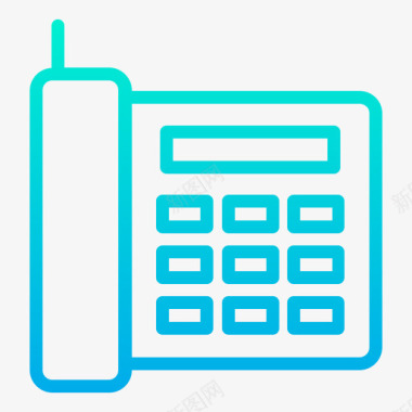 150电话通信150梯度图标图标