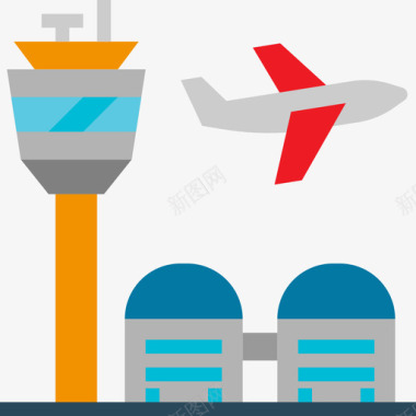 运输飞机运输2扁平图标图标