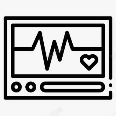 心脏心电图医疗图标图标