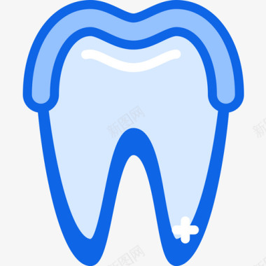 口香糖牙科13蓝色图标图标