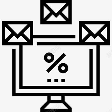 优惠券折扣折扣电子商务116线性图标图标