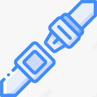 公共标识安全安全带机场95蓝色图标图标