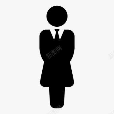 男性商业女性化身女性图标图标