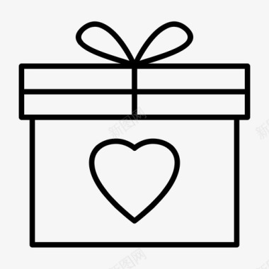 礼盒情人节礼盒爱情图标图标