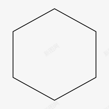 六角形线条形状图标图标