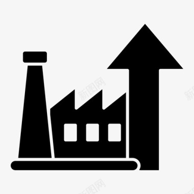 升级不加价升级产业建筑工厂图标图标