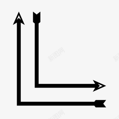 标识方向箭弓方向图标图标