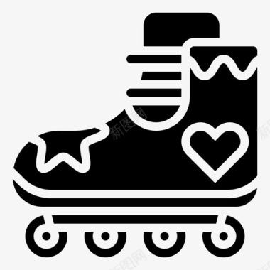 溜冰鞋儿童鞋图标图标