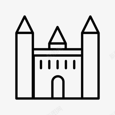 城堡宫廷国王图标图标
