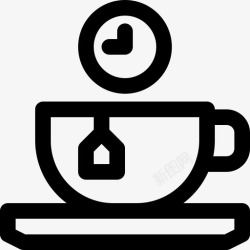 休息间喝茶时间休息时间杯子图标高清图片