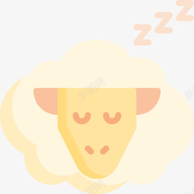 羊该睡觉了18平躺图标图标