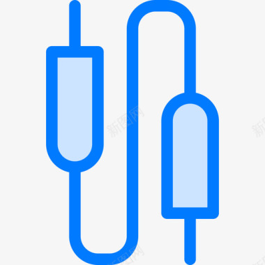 电线pc组件7蓝色图标图标
