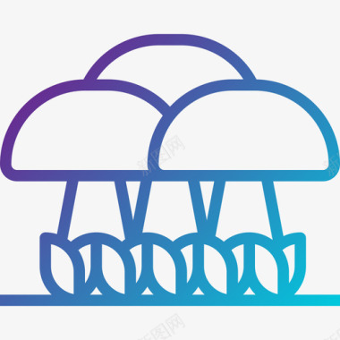 蘑菇秋71渐变色图标图标