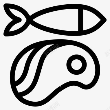 食物鱼肉图标图标