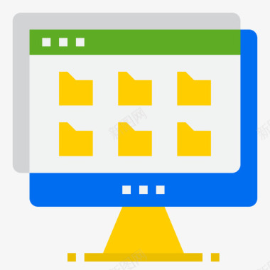 云端计算机共享计算机和网络平面图标图标