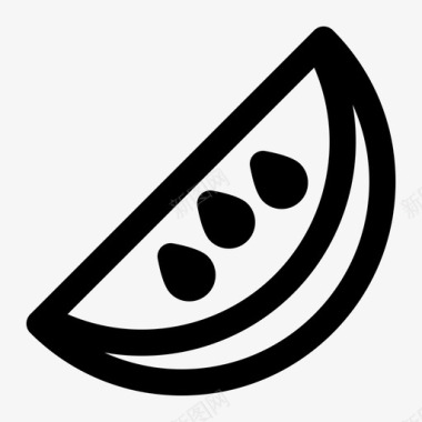 西瓜食品新鲜图标图标