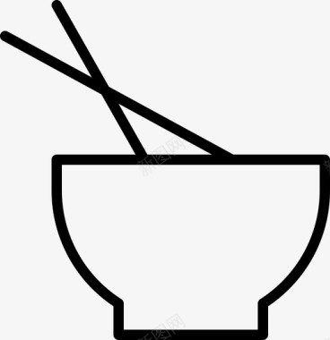 碗亚洲菜筷子图标图标