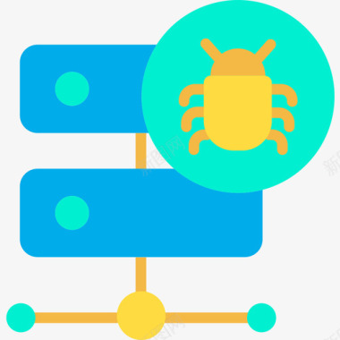 云服务器服务器网络安全10扁平图标图标