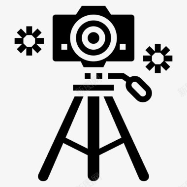 相机三脚架摄影师摄影图标图标