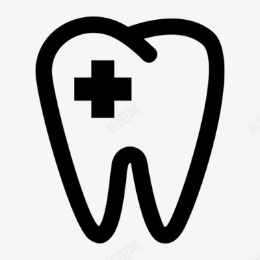 牙矫正牙牙医挺杆图标图标