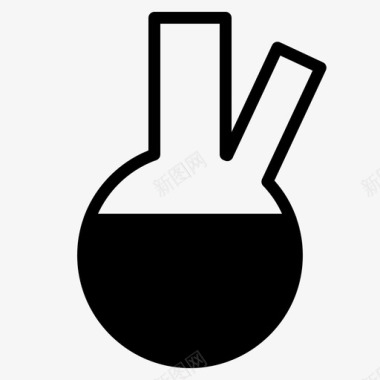 蒸馏瓶化学液体化学图标图标