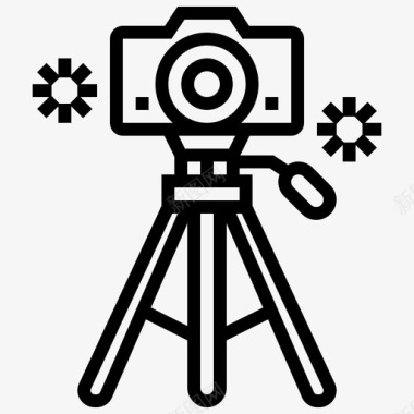 相机三脚架摄影师摄影图标图标