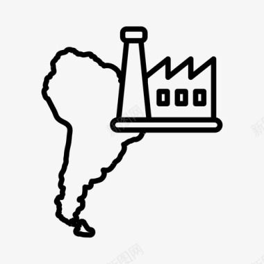 地理位置美国工业地理位置南美洲图标图标